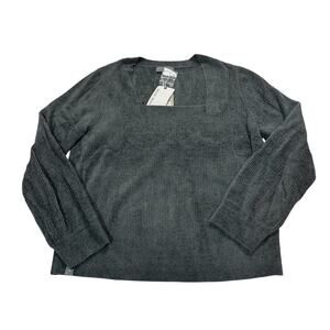 NWT Barefoot Dreams XL CozyChic Ultra Lite Square Neck Bed Pullover DeepJuniper